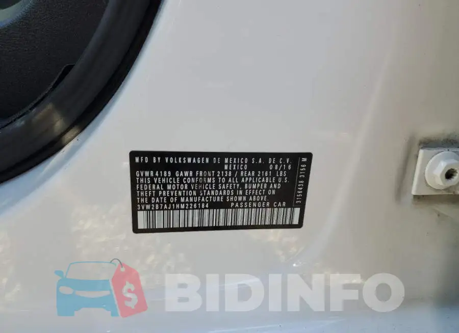 3VW2B7AJ1HM226184 Photo# 12