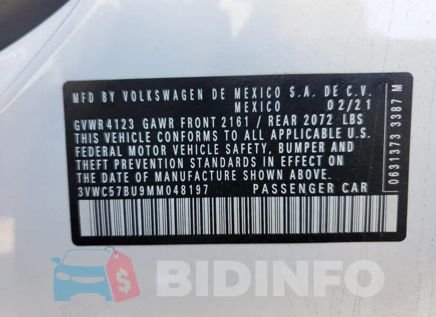3VWC57BU9MM048197 Photo# 13