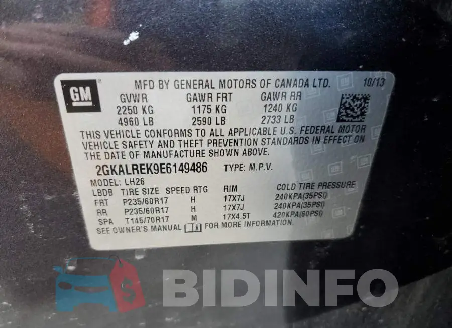 2GKALREK9E6149486 Photo# 13