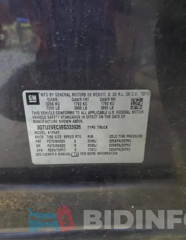 3GTU2VEC9EG333926 Photo# 12