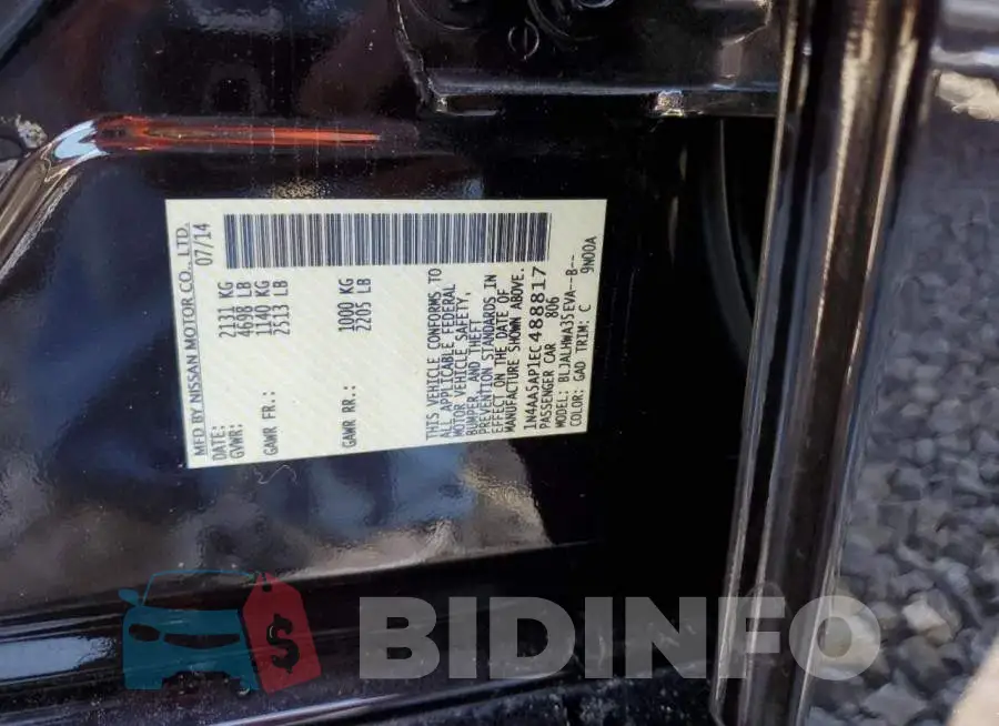 1N4AA5AP1EC488817 Photo# 12