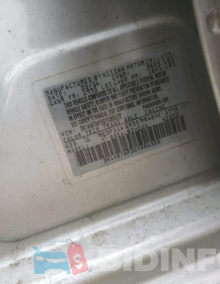 3N1AB7AP3GY286528 Photo# 12