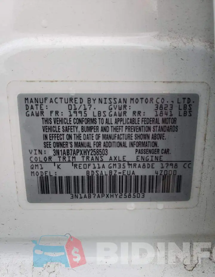 3N1AB7APXHY258503 Photo# 12