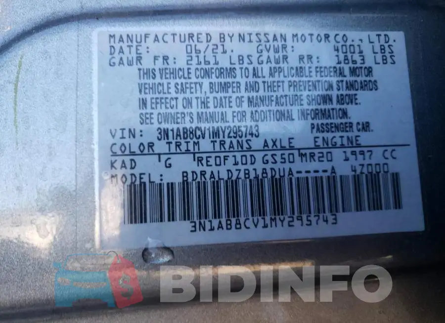 3N1AB8CV1MY295743 Photo# 12