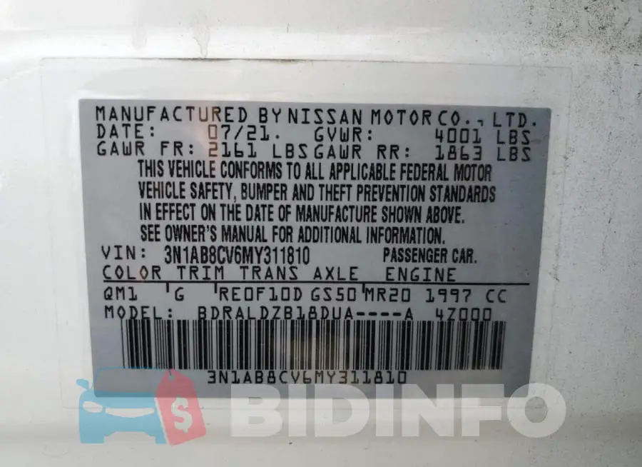 3N1AB8CV6MY311810 Photo# 12