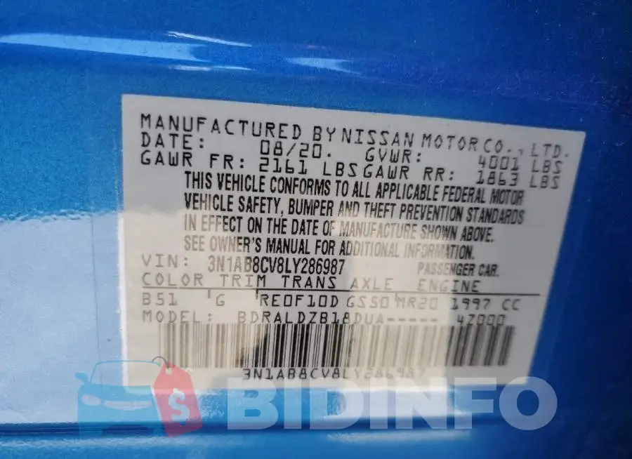 3N1AB8CV8LY286987 Photo# 12