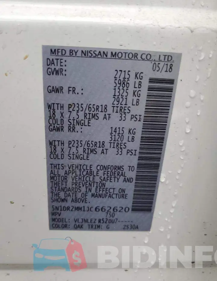 5N1DR2MM1JC662620 Photo# 13