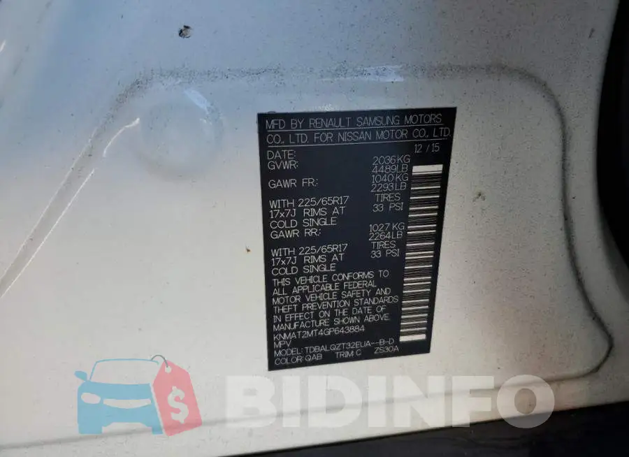KNMAT2MT4GP643884 Photo# 13