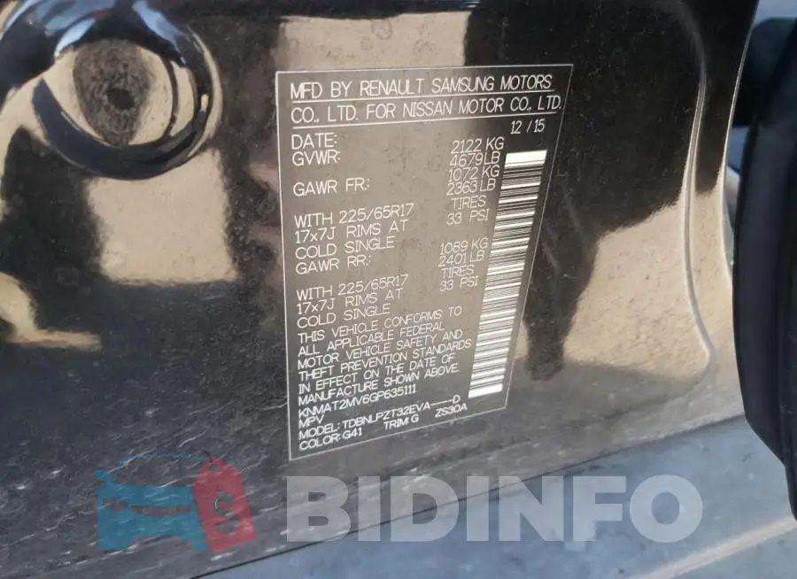 KNMAT2MV6GP635111 Photo# 12