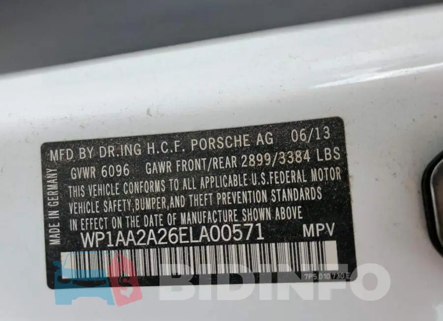 WP1AA2A26ELA00571 Photo# 13