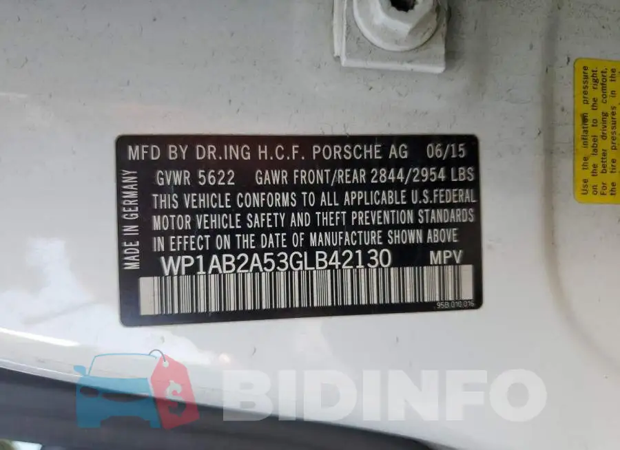 WP1AB2A53GLB42130 Photo# 12