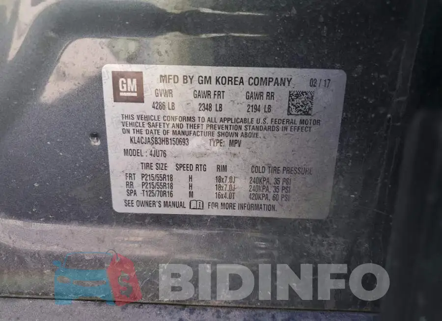 KL4CJASB3HB150693 Photo# 12