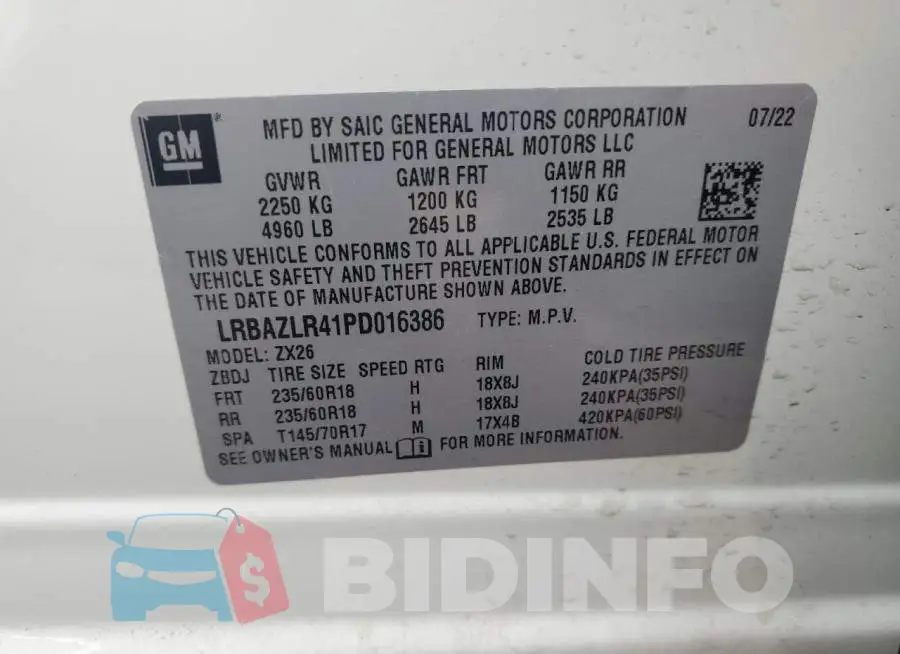 LRBAZLR41PD016386 Photo# 13