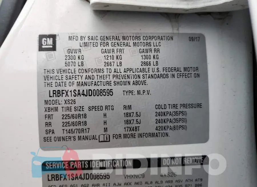 LRBFX1SA4JD008595 Photo# 13