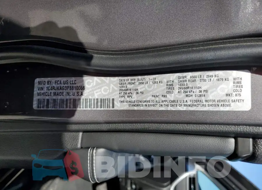 1C4RJKAG3P8810066 Photo# 13