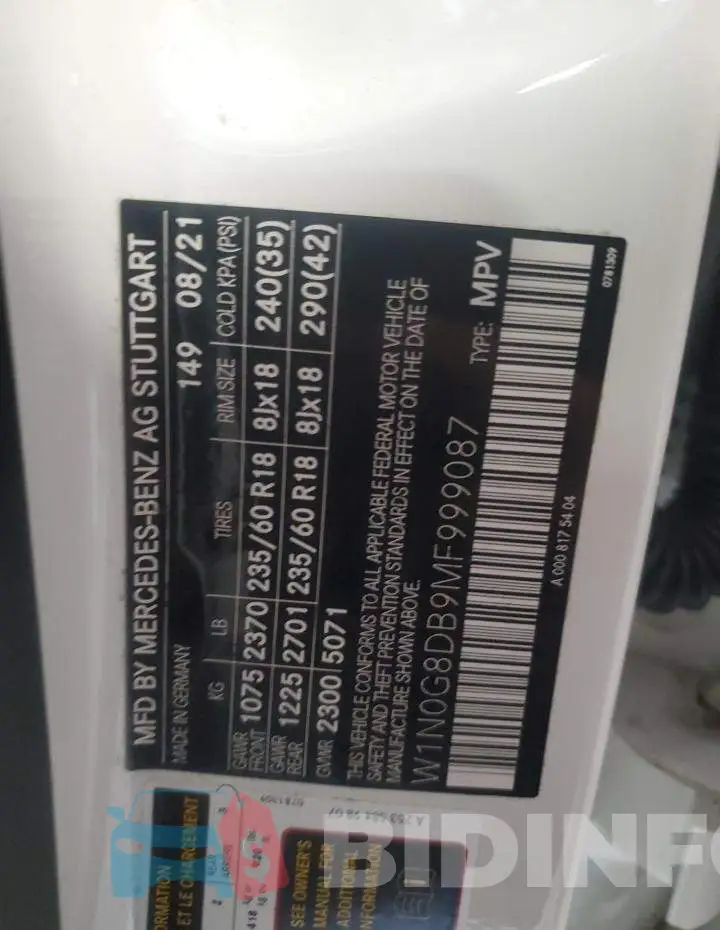 W1N0G8DB9MF999087 Photo# 14