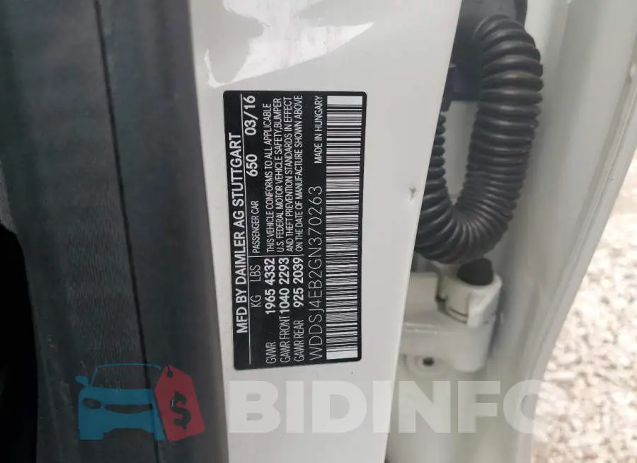 WDDSJ4EB2GN370263 Photo# 12
