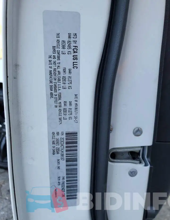 2C3CDXCTXJH180167 Photo# 13