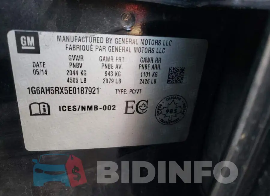 1G6AH5RX5E0187921 Photo# 13