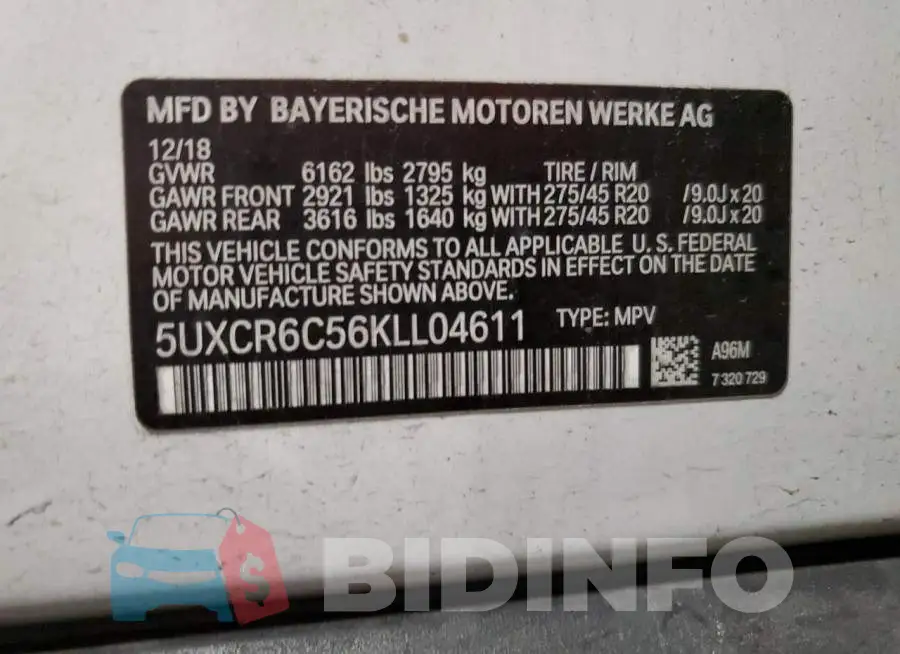 5UXCR6C56KLL04611 Photo# 13