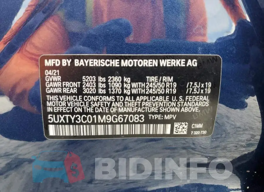 5UXTY3C01M9G67083 Photo# 13