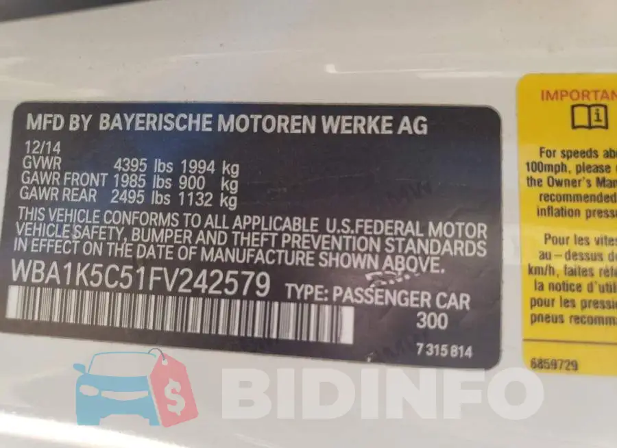 WBA1K5C51FV242579 Photo# 13