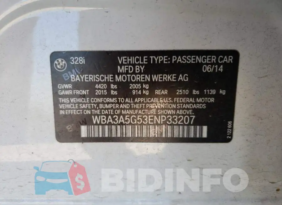 WBA3A5G53ENP33207 Photo# 12