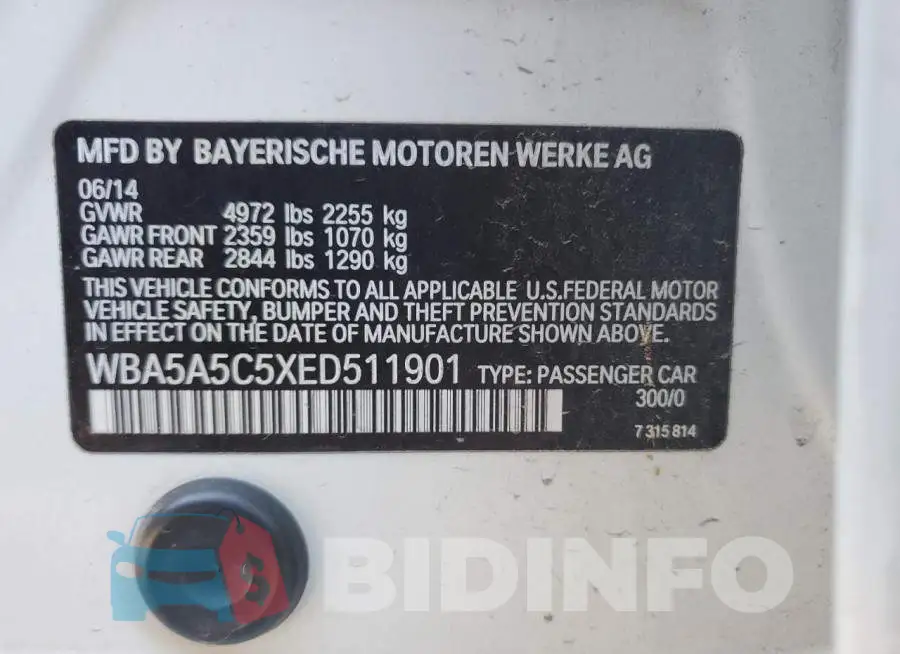 WBA5A5C5XED511901 Photo# 12