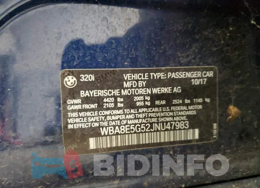 WBA8E5G52JNU47983 Photo# 12
