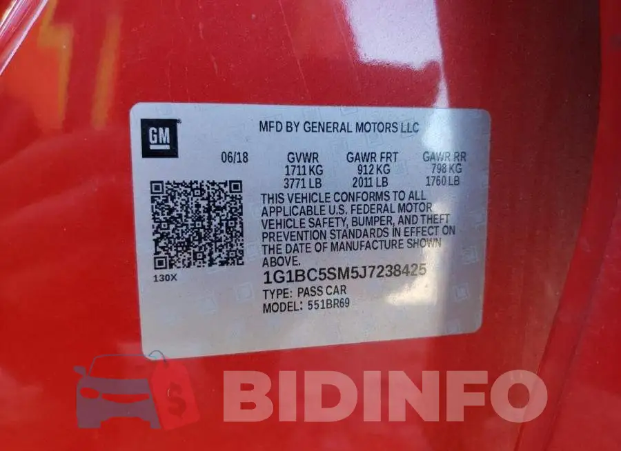 1G1BC5SM5J7238425 Photo# 13