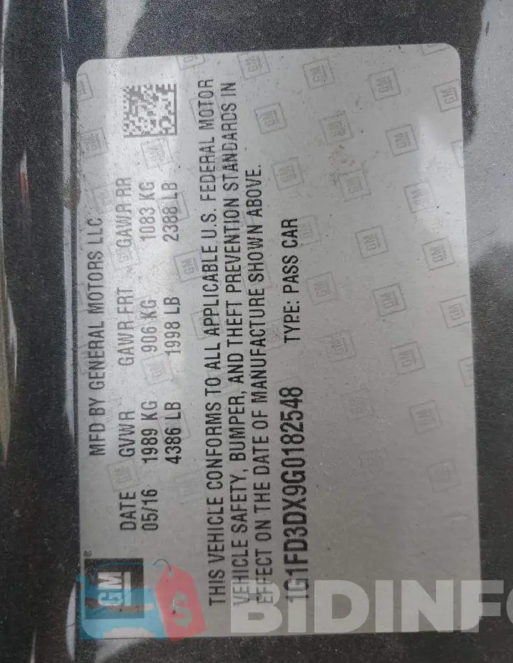 1G1FD3DX9G0182548 Photo# 13