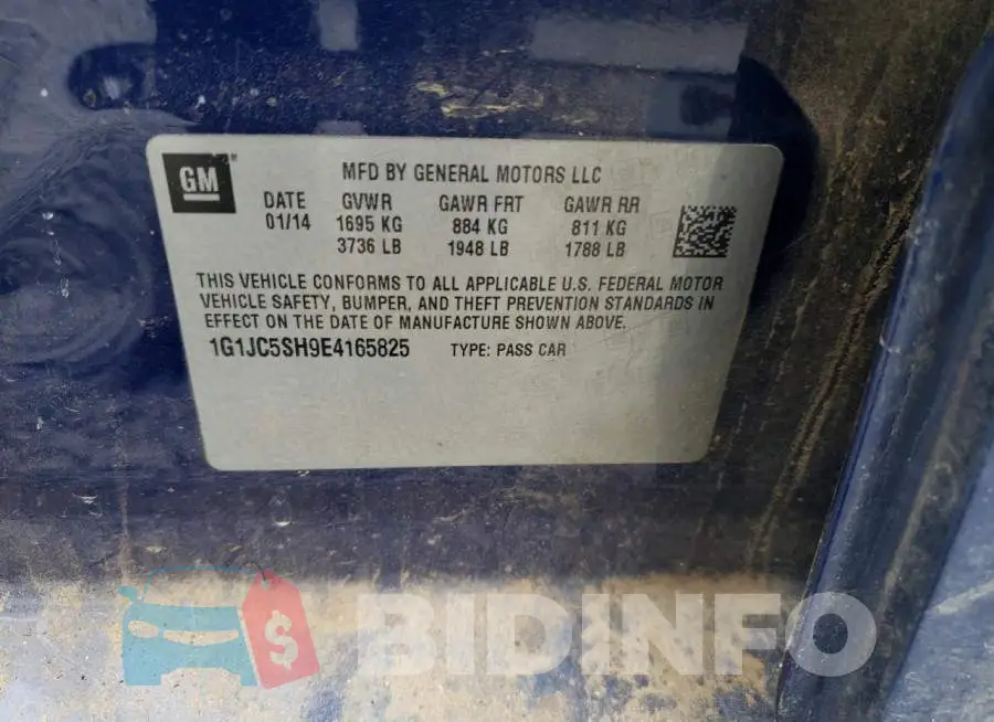 1G1JC5SH9E4165825 Photo# 12