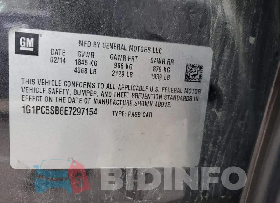 1G1PC5SB6E7297154 Photo# 12