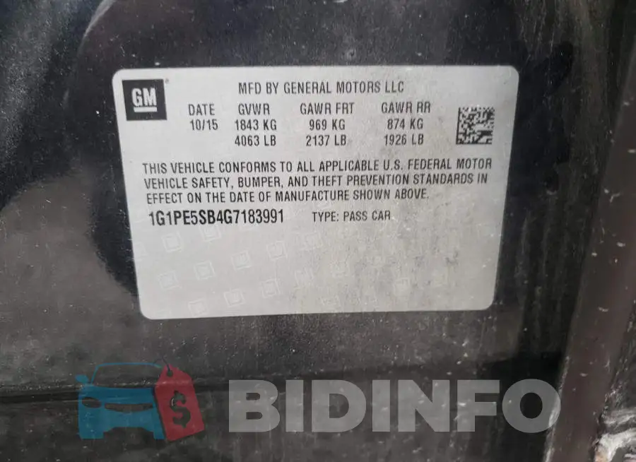 1G1PE5SB4G7183991 Photo# 12