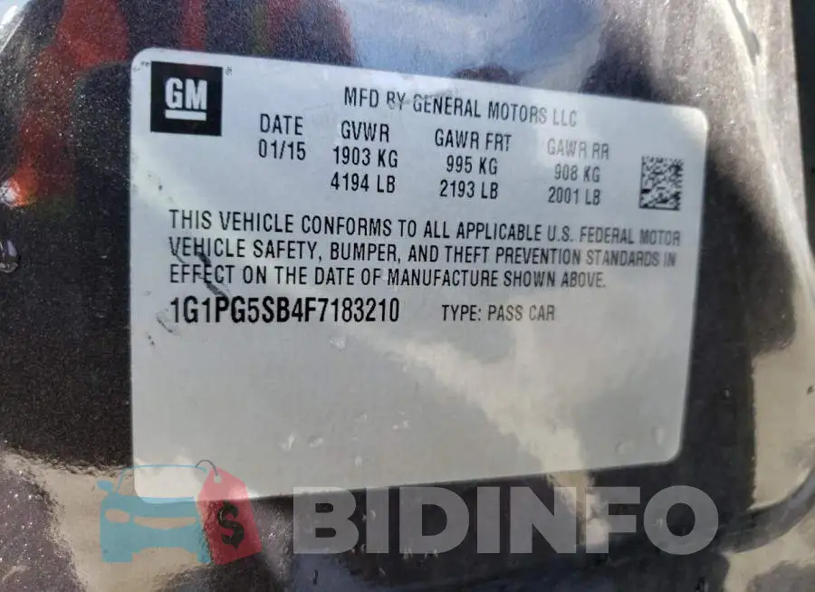 1G1PG5SB4F7183210 Photo# 13
