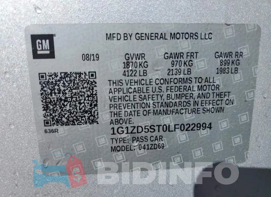 1G1ZD5ST0LF022994 Photo# 12