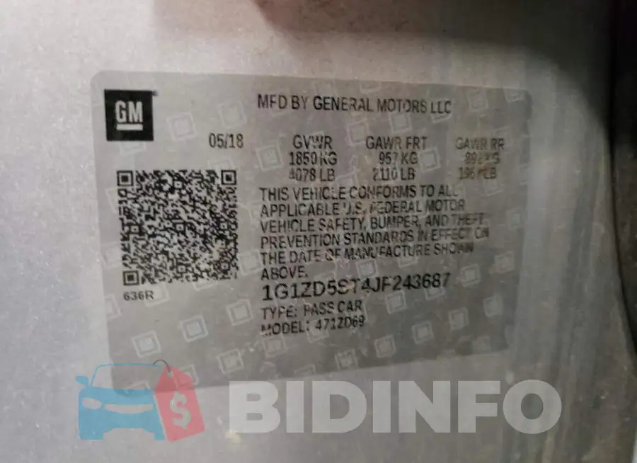 1G1ZD5ST4JF243687 Photo# 12