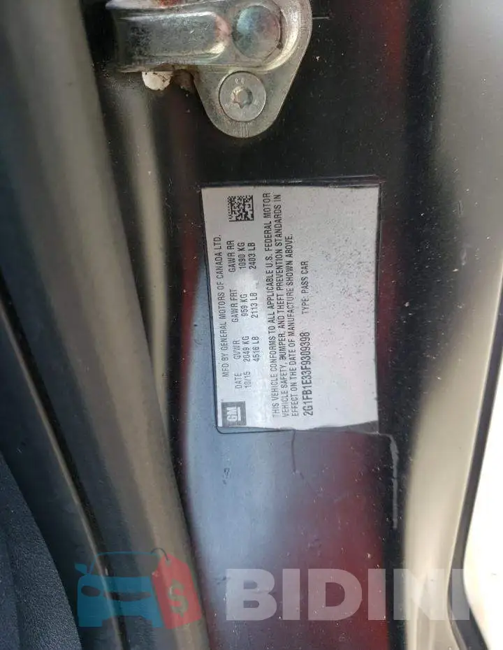 2G1FB1E33F9309398 Photo# 12