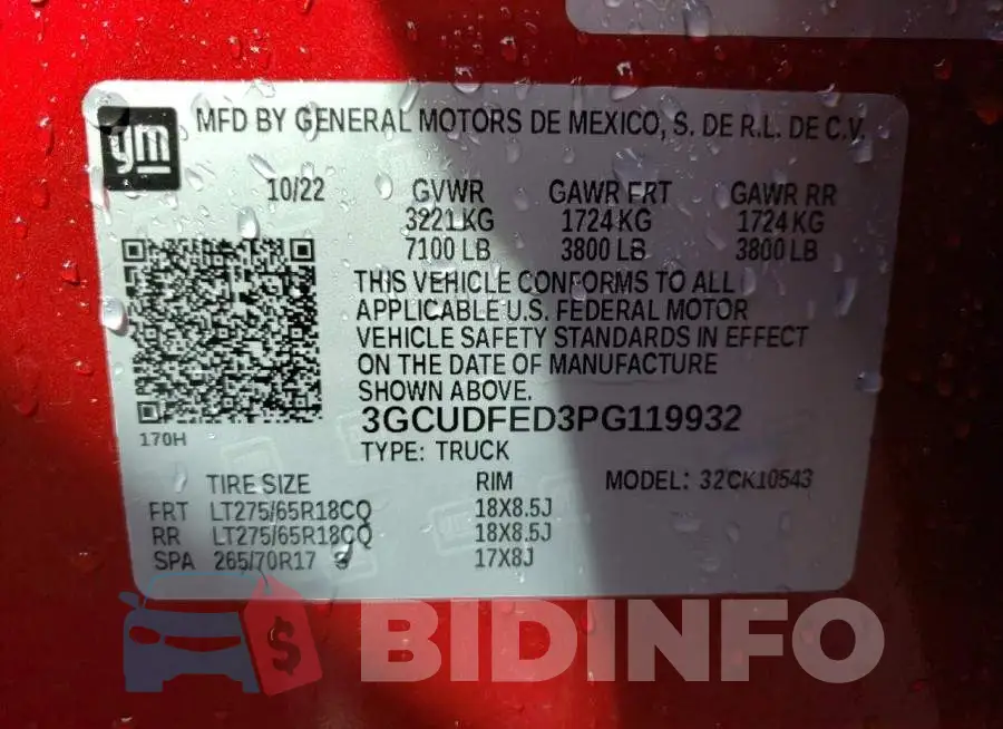 3GCUDFED3PG119932 Photo# 12