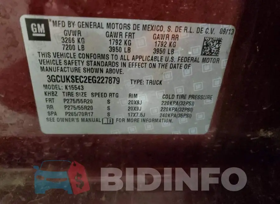 3GCUKSEC2EG227879 Photo# 12