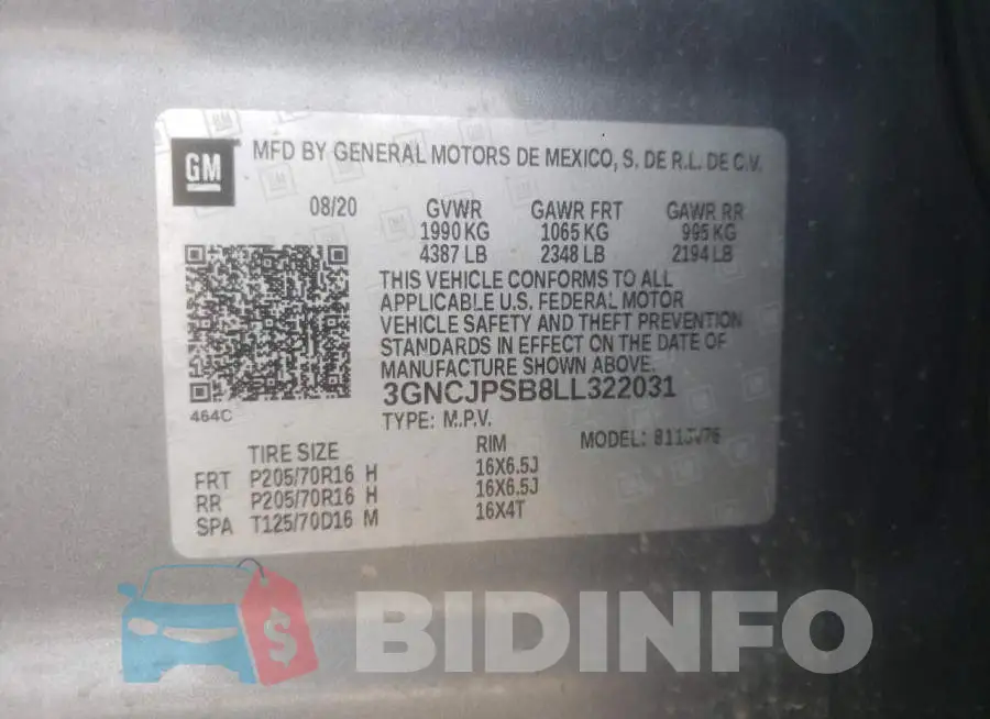 3GNCJPSB8LL322031 Photo# 12