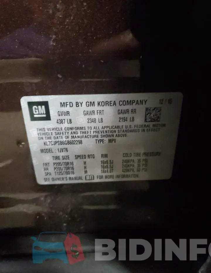 KL7CJPSB6GB602298 Photo# 13
