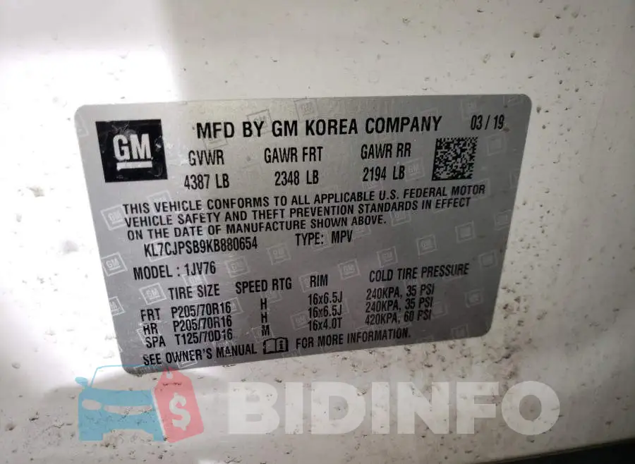 KL7CJPSB9KB880654 Photo# 10