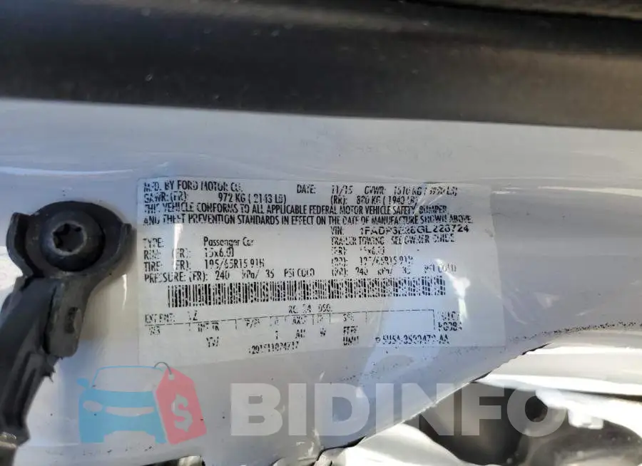 1FADP3E28GL228724 Photo# 12