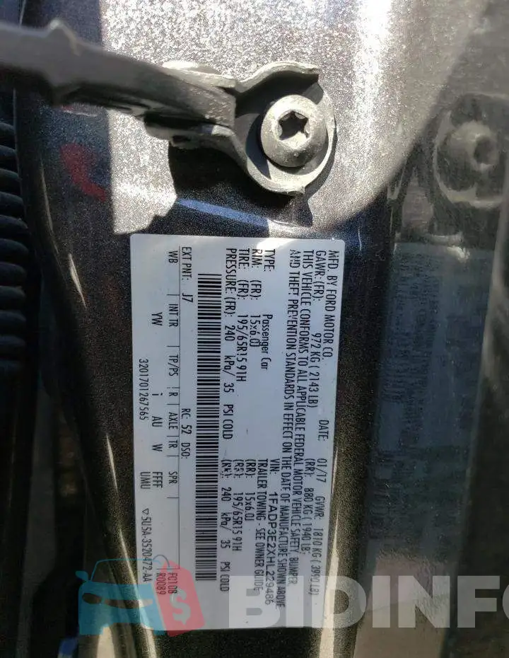 1FADP3E2XHL229486 Photo# 12