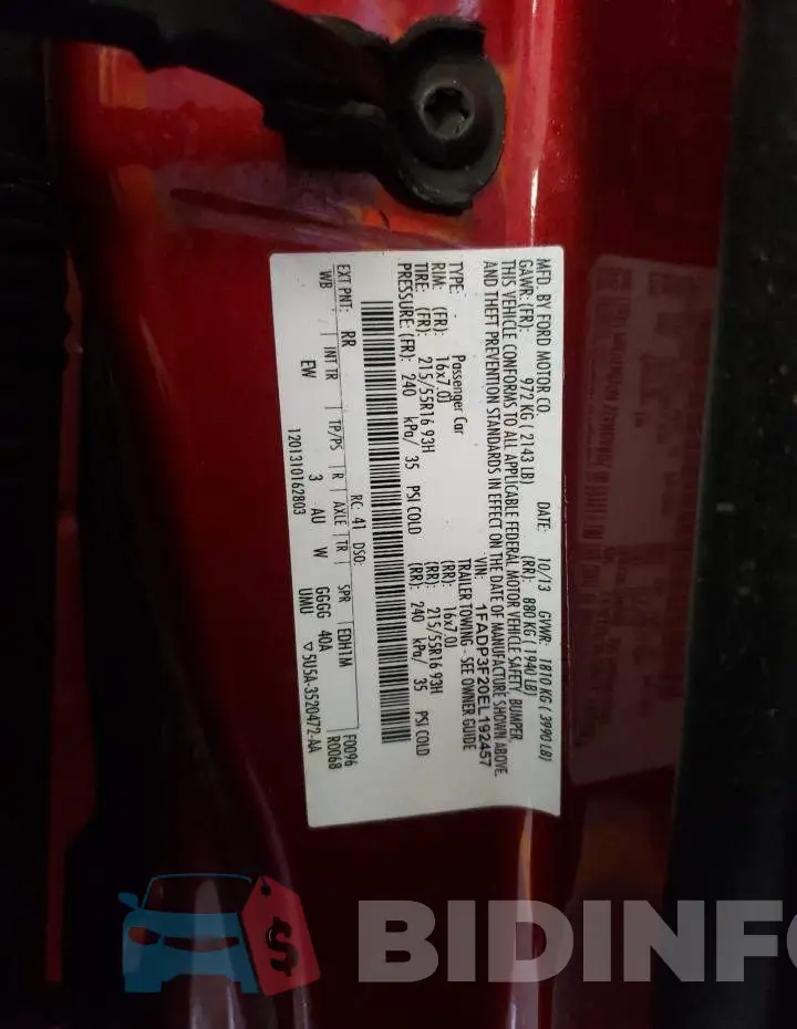 1FADP3F20EL192457 Photo# 12