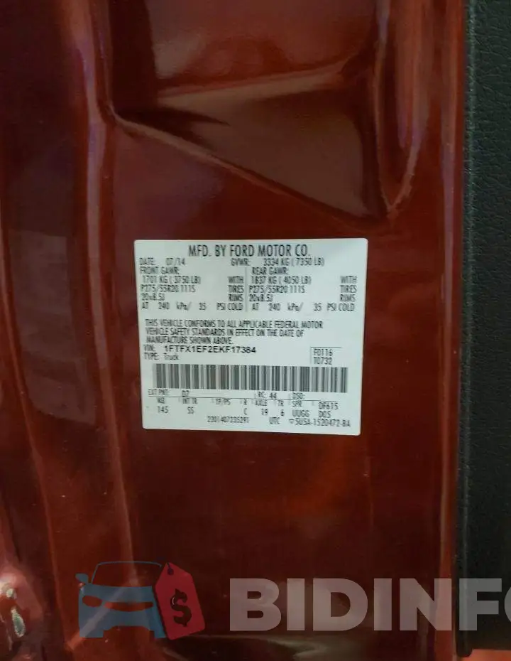 1FTFX1EF2EKF17384 Photo# 12