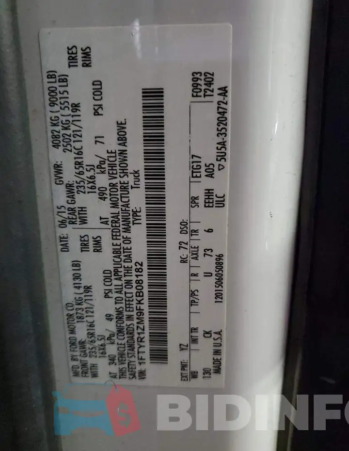 1FTYR1ZM9FKB08182 Photo# 13