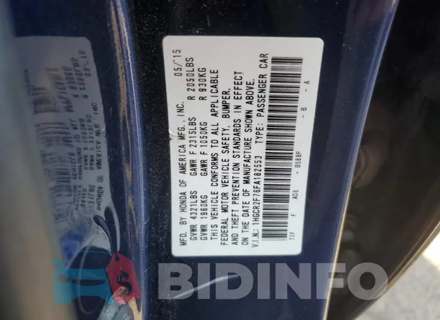 1HGCR2F76FA182553 Photo# 12