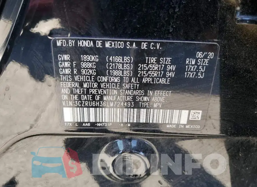 3CZRU6H36LM724493 Photo# 13